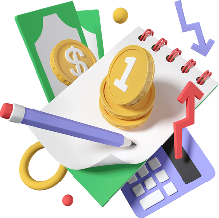 Financial Planning - Modern Colorful Realistic 3D Illustration